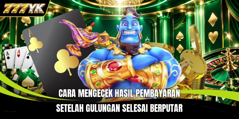 Cara mengecek hasil pembayaran setelah gulungan selesai berputar
