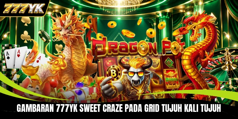 Gambaran 777YK Sweet Craze pada grid tujuh kali tujuh