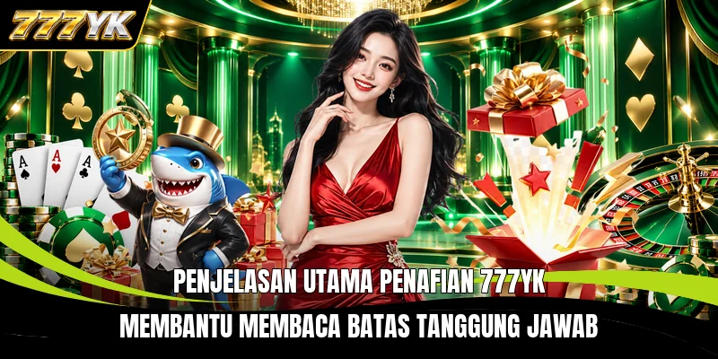 Penjelasan utama penafian 777YK membantu membaca batas tanggung jawab